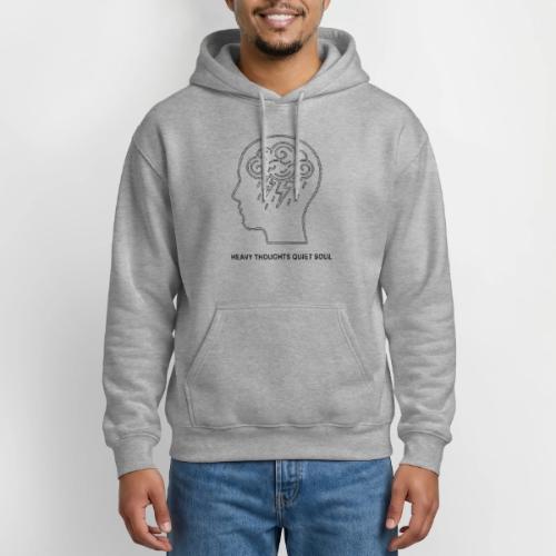 Heavy Thoughts Quiet Soul Hoodie Mental Health - Heavyweight Unisex Hoodie by Gildan