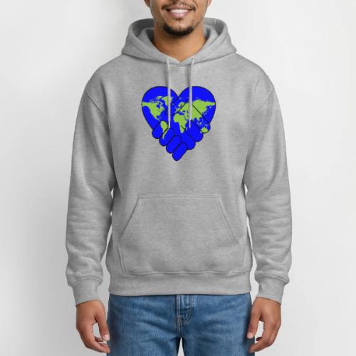World United in Love - Heavyweight Unisex Hoodie by Gildan