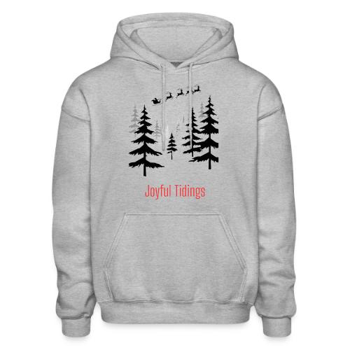 Joyful Tidings Christmas T-Shirt - Heavyweight Unisex Hoodie by Gildan