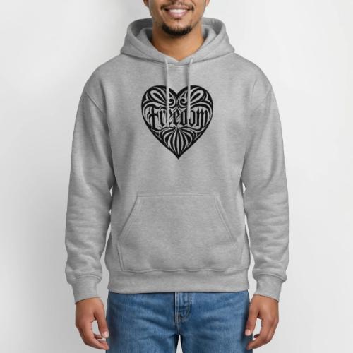 FREEDOM in Heart - Heavyweight Unisex Hoodie by Gildan