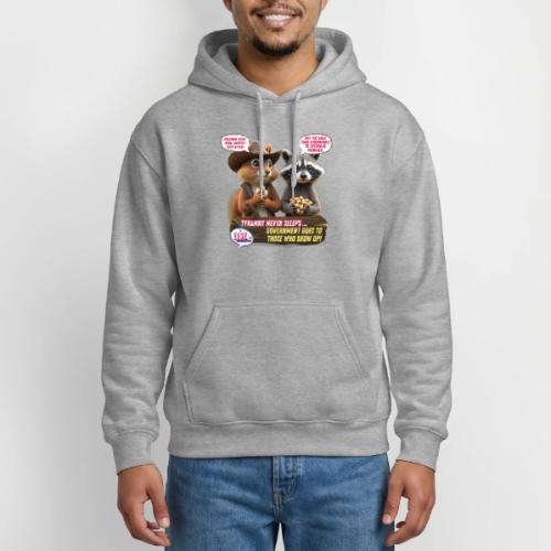 Freedom Squirrel and Raccoon - Gildan Heavy Blend Adult Hoodie