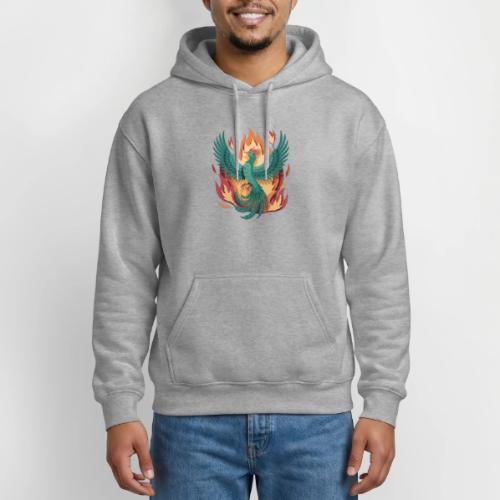 Phoenix Rising Mythical Fire Bird Fantasy Design - Gildan Heavy Blend Adult Hoodie