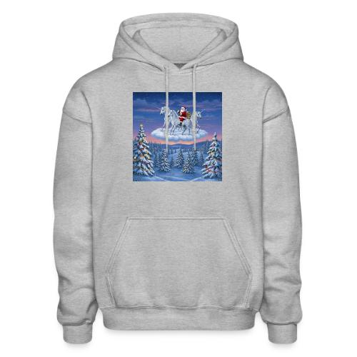 WinterHarbor Snowboat Art Tee - Gildan Heavy Blend Adult Hoodie