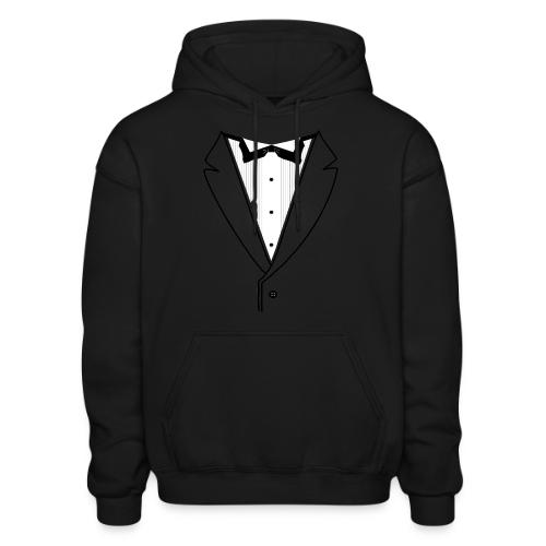 Tuxedo Plain w. Black Lines - Gildan Heavy Blend Adult Hoodie