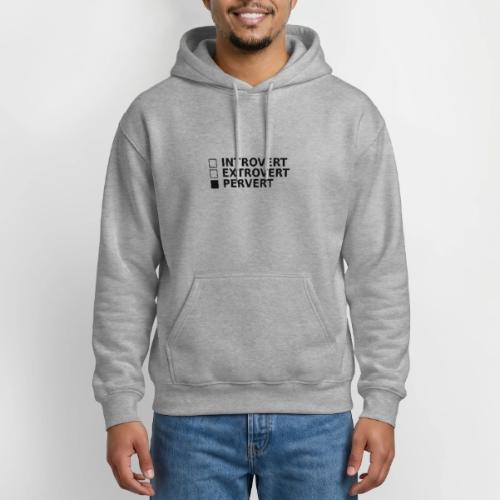 □ Introvert □ Extrovert ■ Pervert - Heavyweight Unisex Hoodie by Gildan