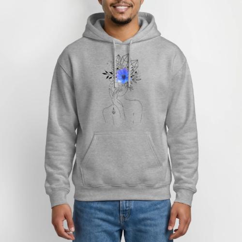 Third Eye Flower Goddess - Crystal Design - Heavyweight Unisex Hoodie by Gildan