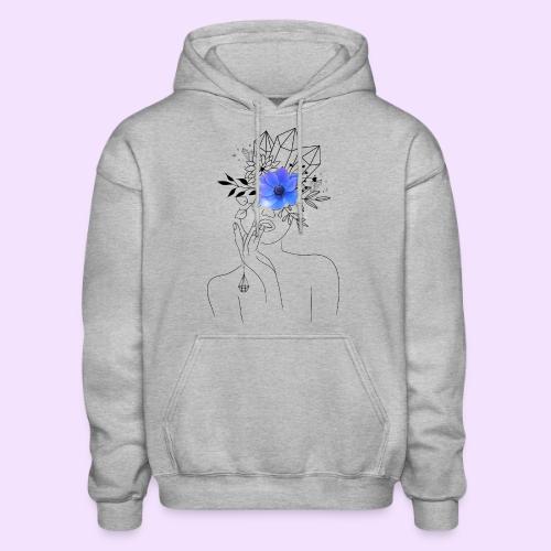 Third Eye Flower Goddess - Crystal Design - Gildan Heavy Blend Adult Hoodie