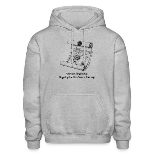 Unfolding Map of Ambition T-Shirt - Heavyweight Unisex Hoodie by Gildan