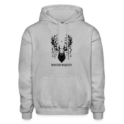 Majestic Reindeer T-Shirt, Poster, & Mug - Heavyweight Unisex Hoodie by Gildan