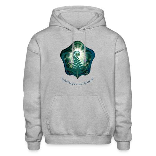 Easter Unfurl in Light Resurrection T Shirt, Gift - Gildan Heavy Blend Adult Hoodie