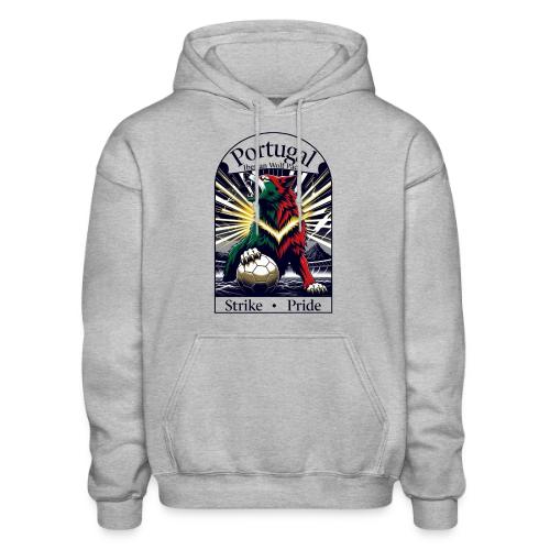 Portugal Iberian Wolf Soccer T Shirt, Pride Gift - Heavyweight Unisex Hoodie by Gildan