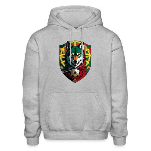 Portugal Iberian Wolf Soccer T Shirt,Football Gift - Gildan Heavy Blend Adult Hoodie