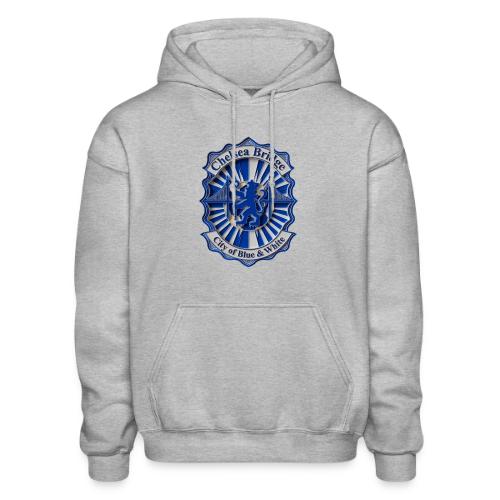 Chelsea Blue Bridge T Shirt, Soccer Fan Gift - Heavyweight Unisex Hoodie by Gildan