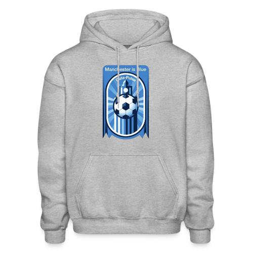 Manchester is Blue Soccer City T Shirt, Apparel - Gildan Heavy Blend Adult Hoodie