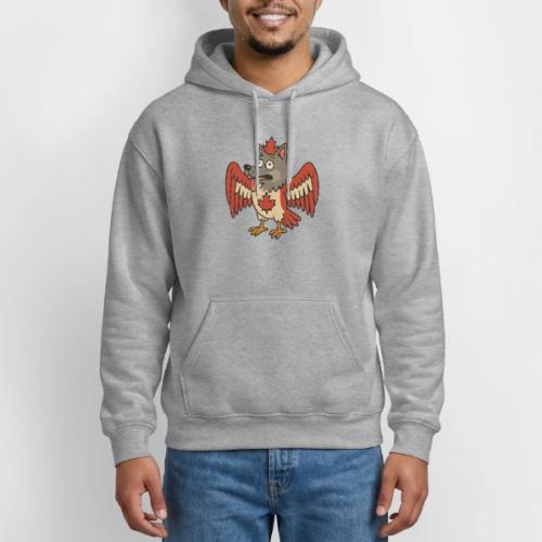 Maple-Mad Wolfbird – Quirky Canadian Creature - Gildan Heavy Blend Adult Hoodie