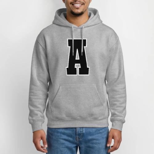 Varsity Letter A Athletic Monogram Design - Gildan Heavy Blend Adult Hoodie
