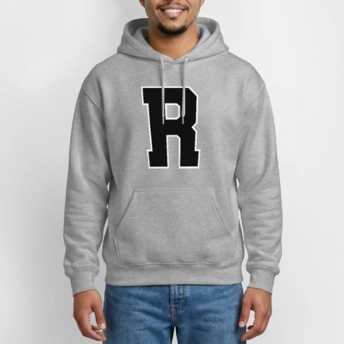 Varsity Letter R Athletic Monogram - Gildan Heavy Blend Adult Hoodie