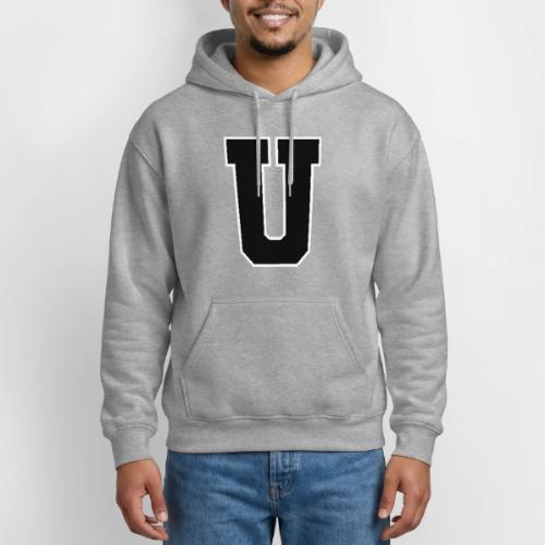 Varsity Letter U Collegiate Monogram - Gildan Heavy Blend Adult Hoodie