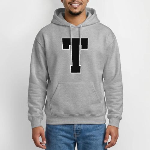 Varsity Letter T Athletic Font Design - Gildan Heavy Blend Adult Hoodie