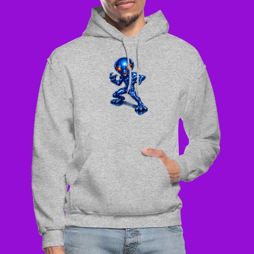 Angry Blue Alien - Gildan Heavy Blend Adult Hoodie