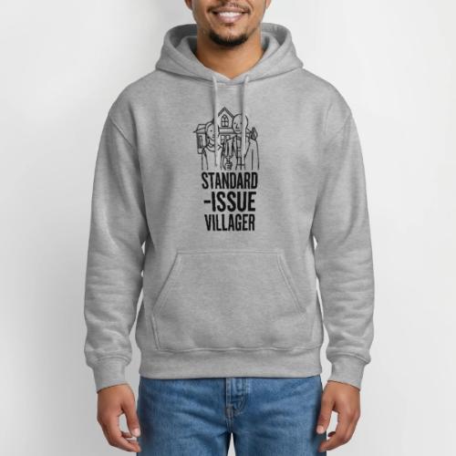 Standard-Issue Villagers (Black on Light) - Gildan Heavy Blend Adult Hoodie