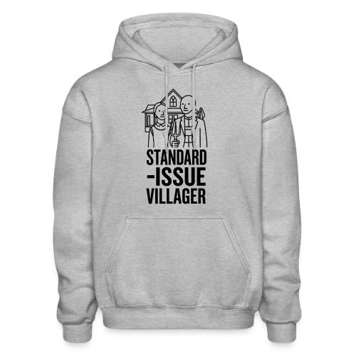 Standard-Issue Villagers (Black on Light) - Heavyweight Unisex Hoodie by Gildan