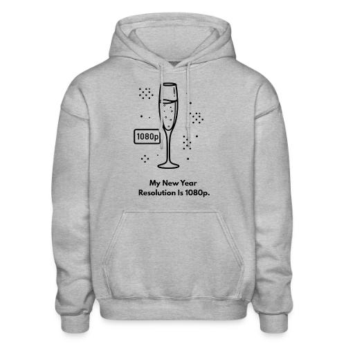 My New Year Resolution Is 1080p T-Shirt - Heavyweight Unisex Hoodie by Gildan