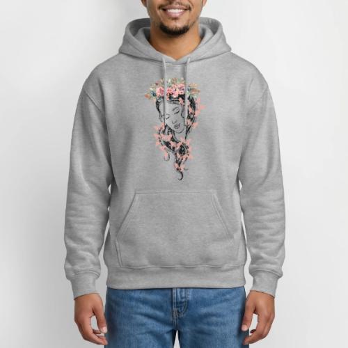 Butterfly Flower Goddess - Fairytale Design - Heavyweight Unisex Hoodie by Gildan