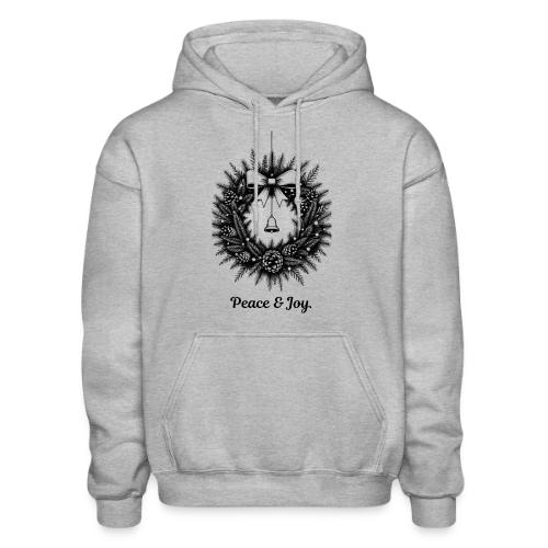 Peace & Joy T-Shirt | Minimalist Elegant Christmas - Gildan Heavy Blend Adult Hoodie