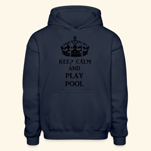 keep calm play pool blk - Gildan Heavy Blend Adult Hoodie