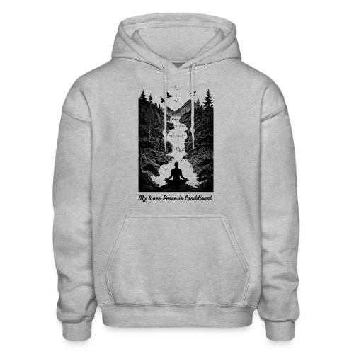 Conditional Inner Peace T-Shirt | Minimalist Zen - Gildan Heavy Blend Adult Hoodie