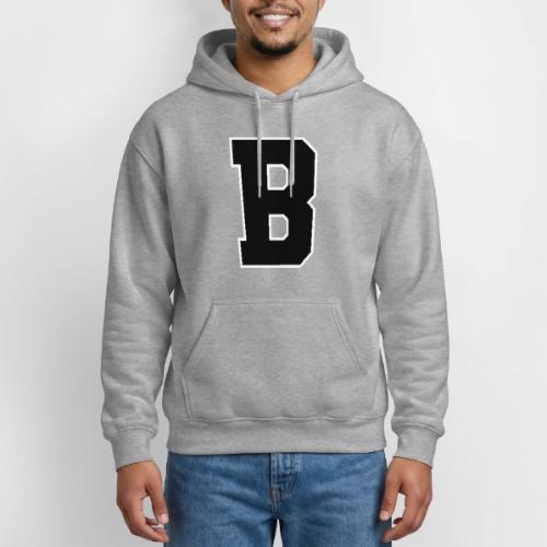 Varsity Letter B Athletic Alphabet Graphic - Gildan Heavy Blend Adult Hoodie