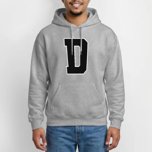 Varsity Letter D Athletic Alphabet Design - Gildan Heavy Blend Adult Hoodie
