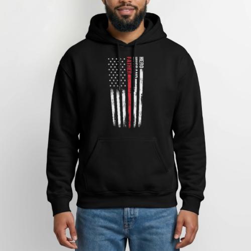 American Best Dad Hero Husband Father - Gildan Heavy Blend Adult Hoodie