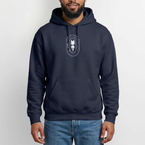 Full Logo White - Heavyweight Unisex Hoodie by Gildan