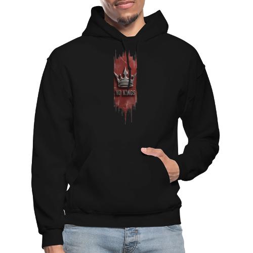 NO KINGS - Distressed Anarchy Crown - Gildan Heavy Blend Adult Hoodie