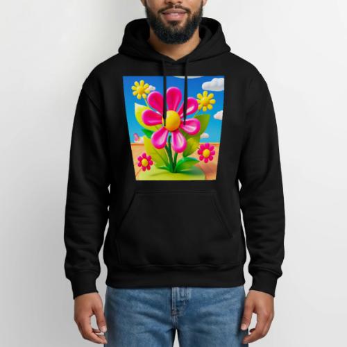 Pink Floral Peace | Sky & Nature Design - Gildan Heavy Blend Adult Hoodie