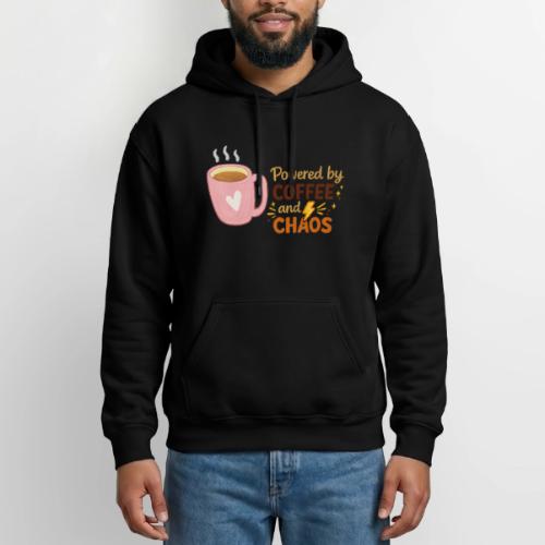 Powered by Coffee and Chaos - Gildan Heavy Blend Adult Hoodie