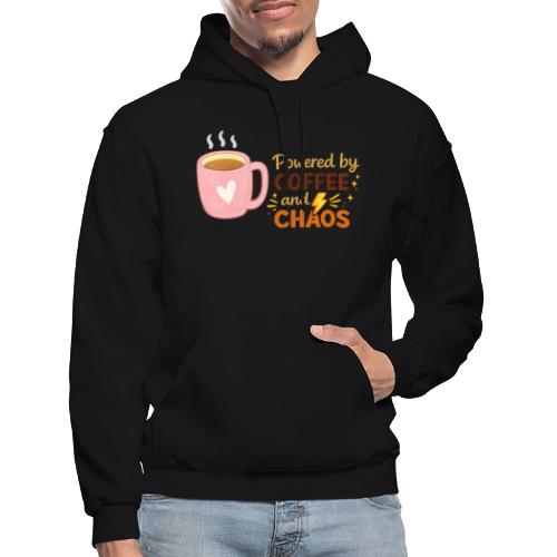 Powered by Coffee and Chaos - Gildan Heavy Blend Adult Hoodie