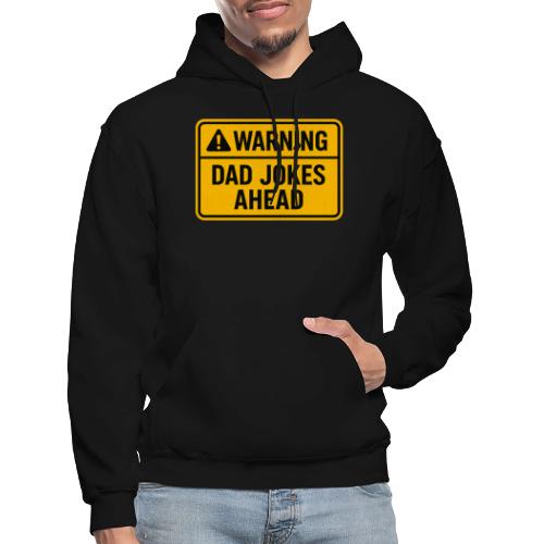 Fathers Day Gift Warning Dad Jokes Ahead T-Shirt - Gildan Heavy Blend Adult Hoodie