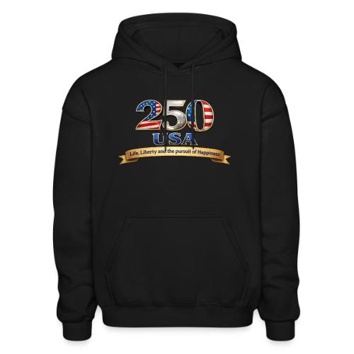 250 USA Liberty Banner - Heavyweight Unisex Hoodie by Gildan