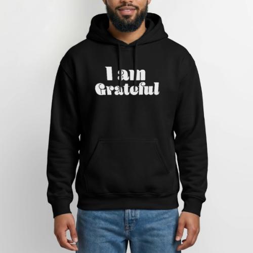 I Am Grateful Affirmation Quote Merch - Gildan Heavy Blend Adult Hoodie