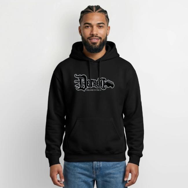 DETROIT GUITAR WTTD BLK SLR REG FONT