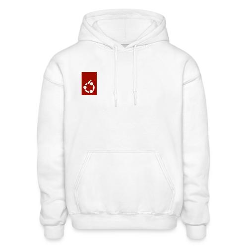 Edubuntu Logo 2023 - White - Heavyweight Unisex Hoodie by Gildan