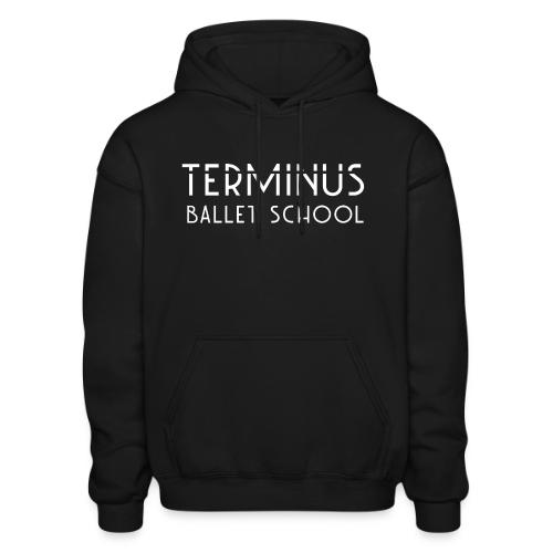 School Logo (white text) - Heavyweight Unisex Hoodie by Gildan