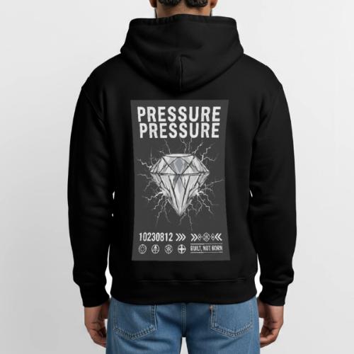 Pressure Made Me Hoodie | Built Not Born Diamond - Heavyweight Unisex Hoodie by Gildan