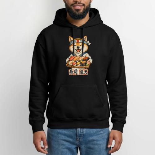 Funny Shiba Inu Sushi Kawaii Dog Tee - Gildan Heavy Blend Adult Hoodie