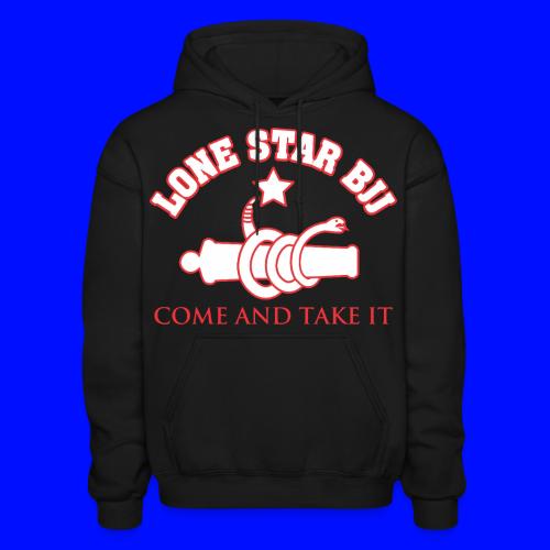 LONE STAR BRAZILIAN JIU-JITSU - Red and white - Gildan Heavy Blend Adult Hoodie