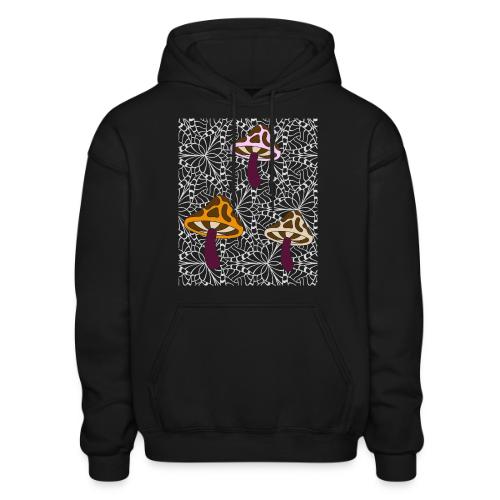 Fall Season Mushroom Designs - Gildan Heavy Blend Adult Hoodie