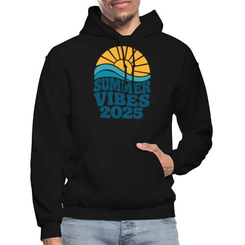 Summer Vibes 2025 Retro Sunset T-Shirt | Fun Beach - Gildan Heavy Blend Adult Hoodie